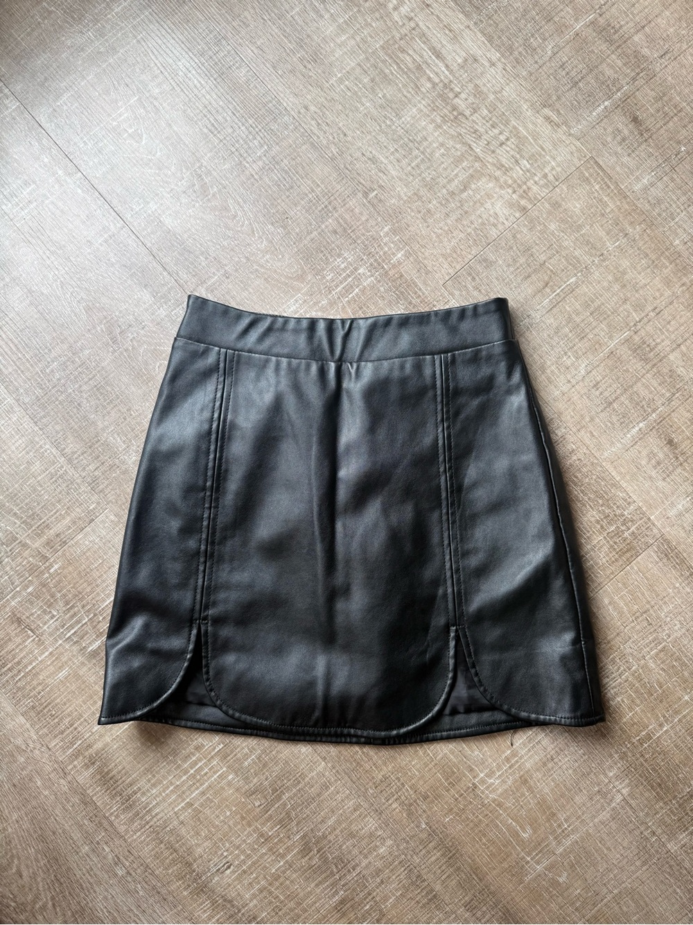 Buddy Love Black Faux Leather Mini Skirt